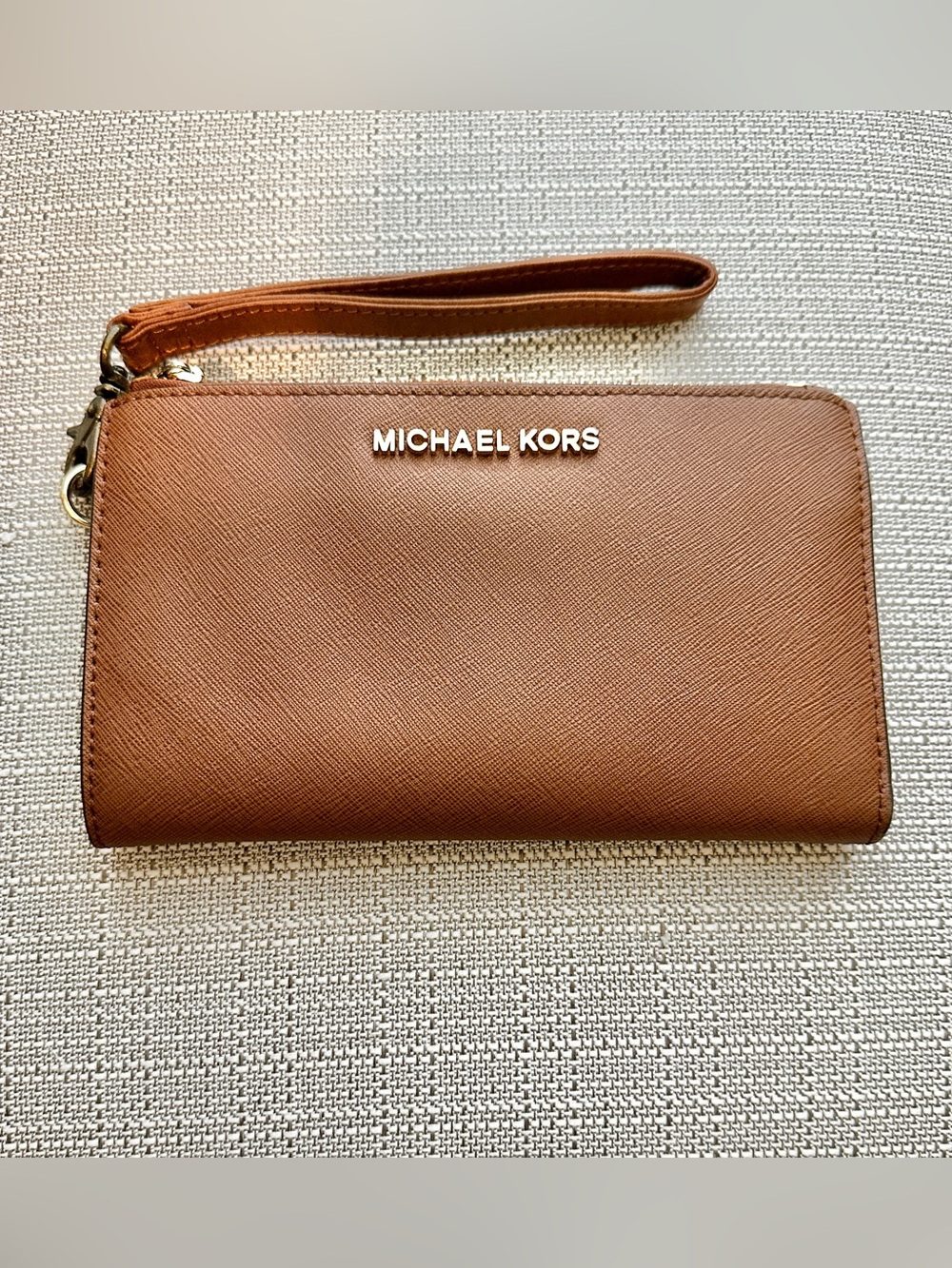 Michael Kors Brown Leather Wallet Wristlet